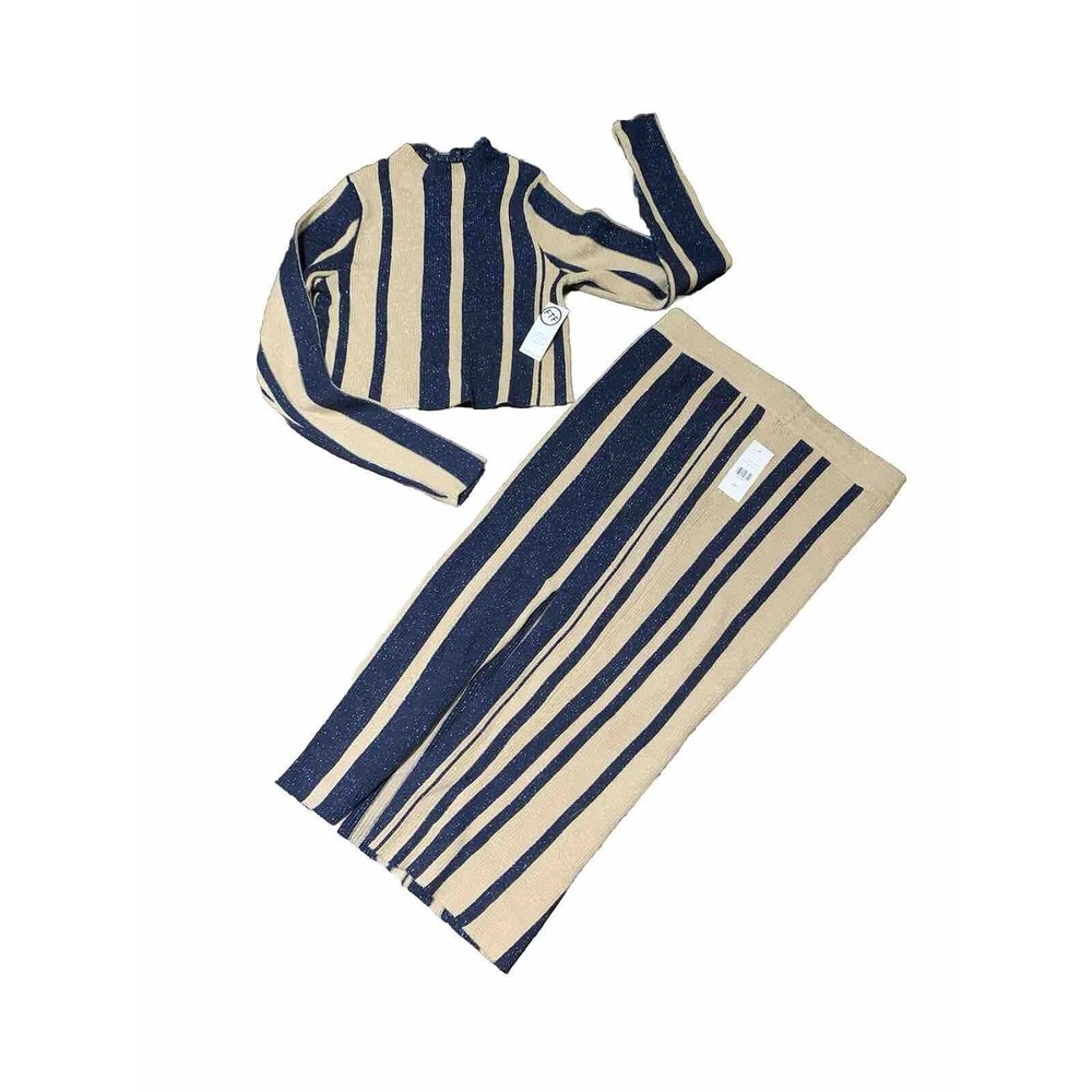 FTF Strip Skirt Set Woman’s Size 1 NWT